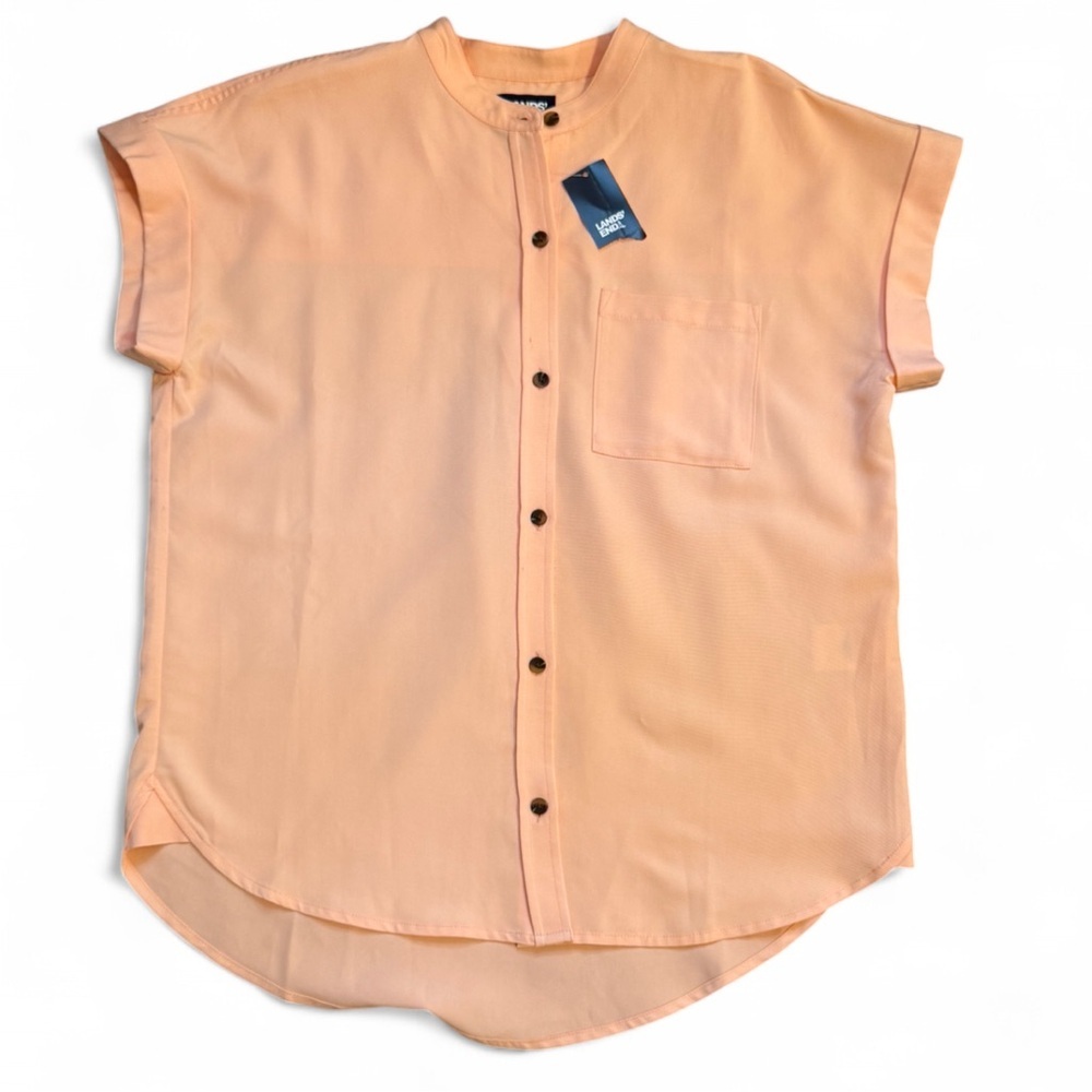 NWT Lands End Button Up Top Womens XS